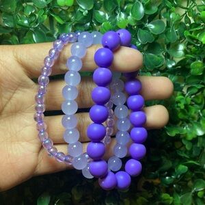 purple pack handmade bracelets 3bracelets) unisex